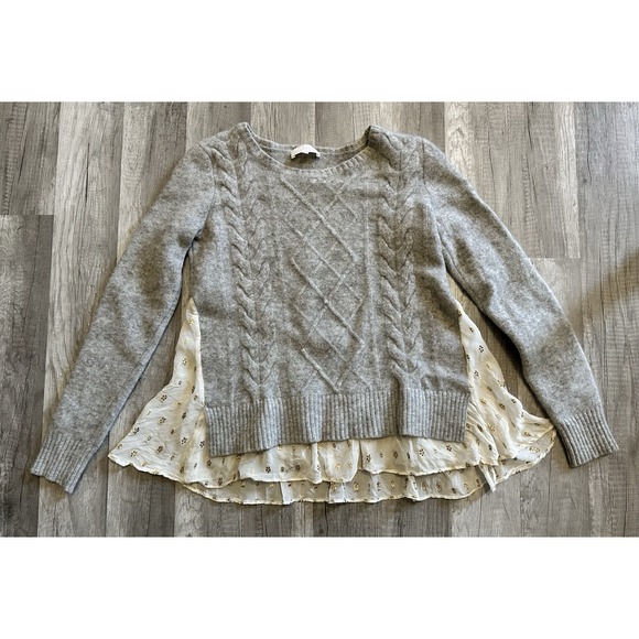 Maille Clu Sweaters - MAILLE CLU Gray Wool Cashmere Sweater Unique Details‎  Size Small